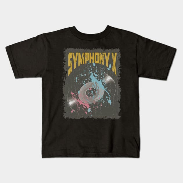 Symphony X Vintage Vynil Kids T-Shirt by K.P.L.D.S.G.N